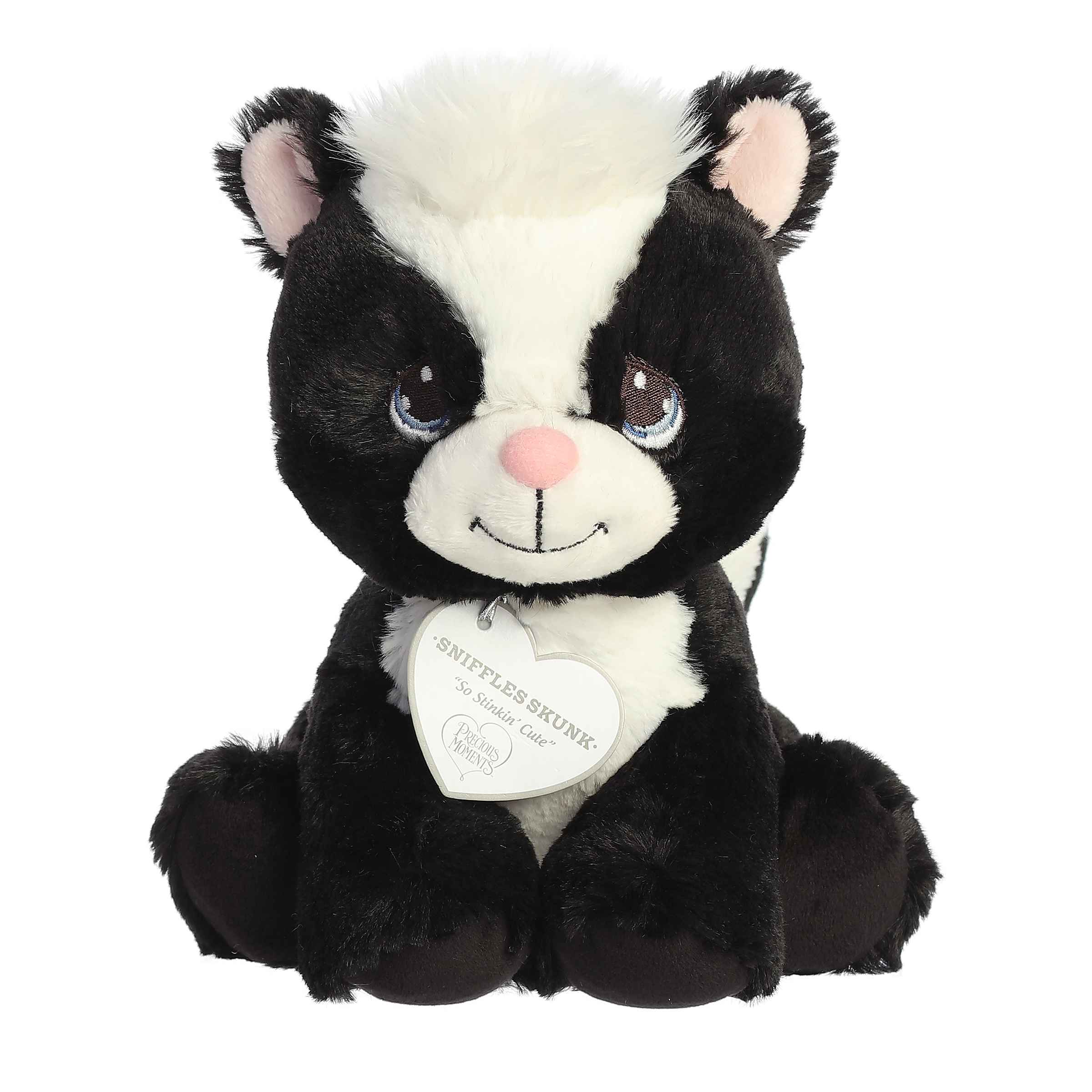 Sniffles Skunk from Aurora's Precious Moments - lovable face, soft fur, a perfect gift for all ages!