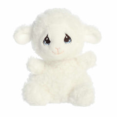 Curly white Luffie Lamb plush with large, expressive eyes, a gentle smile, and a Palm Pals style design