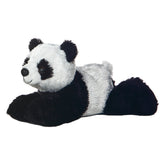 A black and white panda plush toy from Aurora’s Mini Flopsie collection with soft fur and a sweet expression.