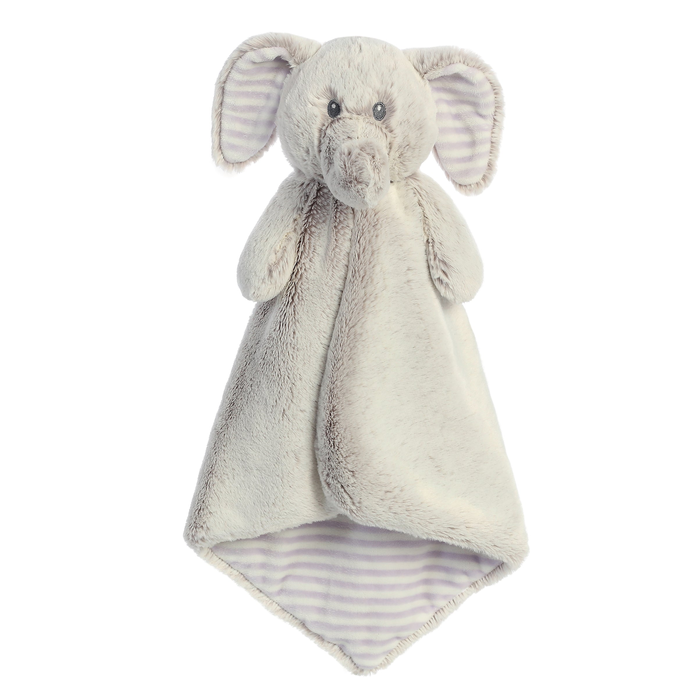 Elvin Elephant plush from Cuddlers Luvster by ebba, featuring soft, two-toned fabric and floppy ears