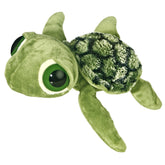 Slide Sea Turtle plush from Dreamy Eyes by Aurora, with green fur and a textured shell