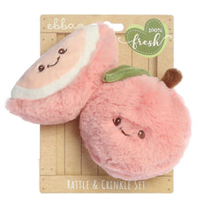 ebba™ - Precious Produce™ - Peach Rattle & Crinkle Set