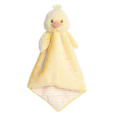 Dani Duck Luvster plush blanket, perfect for cozy cuddles and comfort for babies on the go or at home.