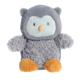 A soft plush owl in calming colors with a gentle chime sound from the Chime Group by ebba