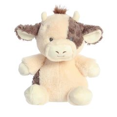 A soft cream plush calf with textured accents and gentle crinkle details from Dew Drops by ebba.