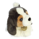 A Beagle puppy plush toy from Miyoni Tots by Aurora with a tri-color coat and floppy ears.