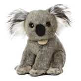 A grey koala plush toy from Miyoni by Aurora with round ears and a black nose.