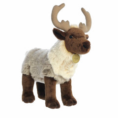Realistic reindeer plush with a gentle expression and soft texture, perfect for Christmas