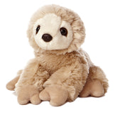 A beige sloth plush toy from Mini Flopsie by Aurora with soft fur, detailed claws, and a sweet face.
