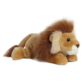 A golden lion plush with a fluffy mane and noble expression for wild play and cuddles by Aurora stuffed animals.