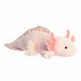 Axel Axolotl oversized plush from Super Flopsie, featuring soft construction, pink gills, and a charming expression