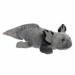 A Black Axolotl plush from Flopsie by Aurora plush, featuring lifelike design and soft fabric