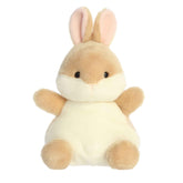 Larger plush toy of a beige bunny in the Palm Pals collection, with pink inner ears