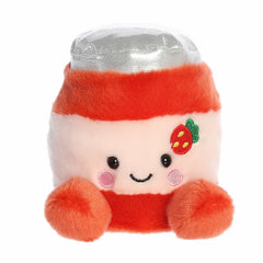 JJ Strawberry Jelly plush, orange and white with silver lid and berry accent, from Palm Pals.