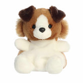 Sheltie plush from Palm Pals, featuring a fluffy white and brown coat with expressive eyes