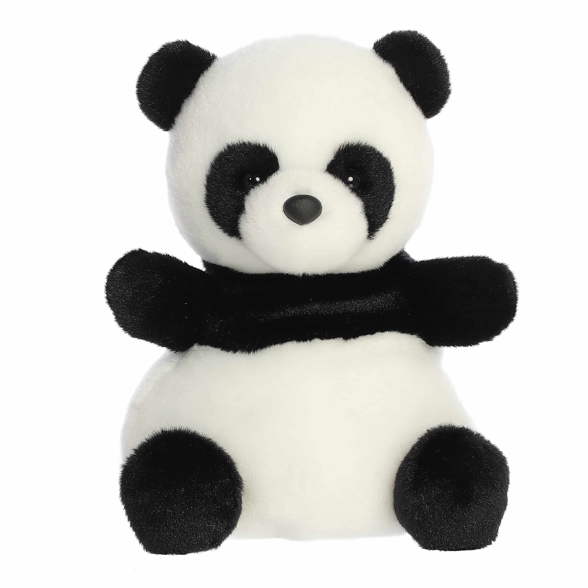 Panda plush from Party-Sized Palm Pals, featuring striking black and white fur