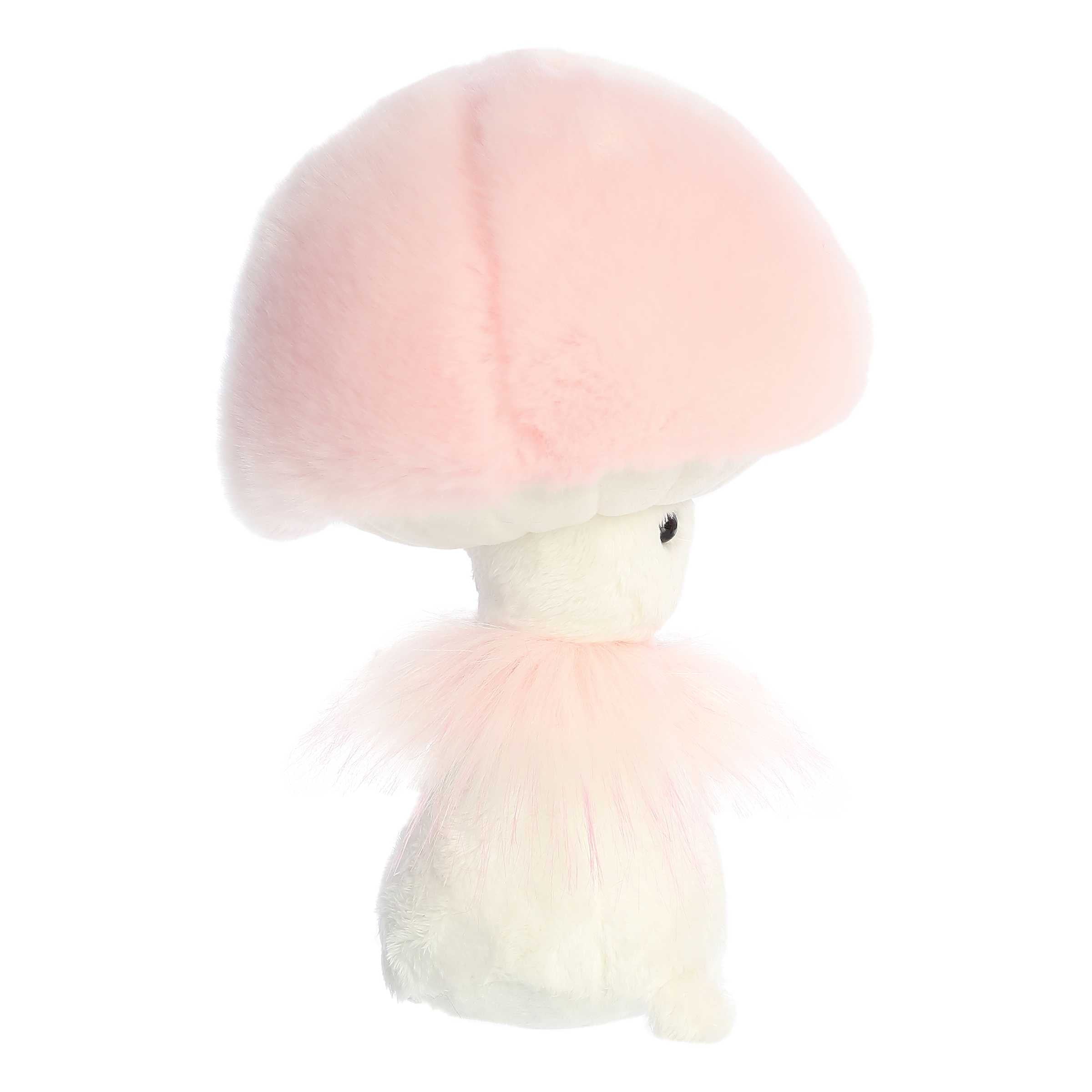 Pretty Mint mushroom plush from Fungi Friends, with an aqua cap and mushroom plush body