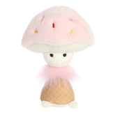 Ice Cream mushroom plush from Fungi Friends, a cuddly treat resembling strawberry ice cream cone