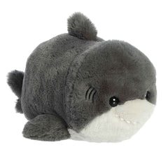 Sebastian Shark plush from Spudsters, potato-like body, gentle features, soft