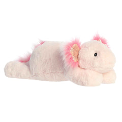 Plush toy of Ace Axolotl from the Snoozles collection with soft, velvety fur and an adorable, peaceful expression.