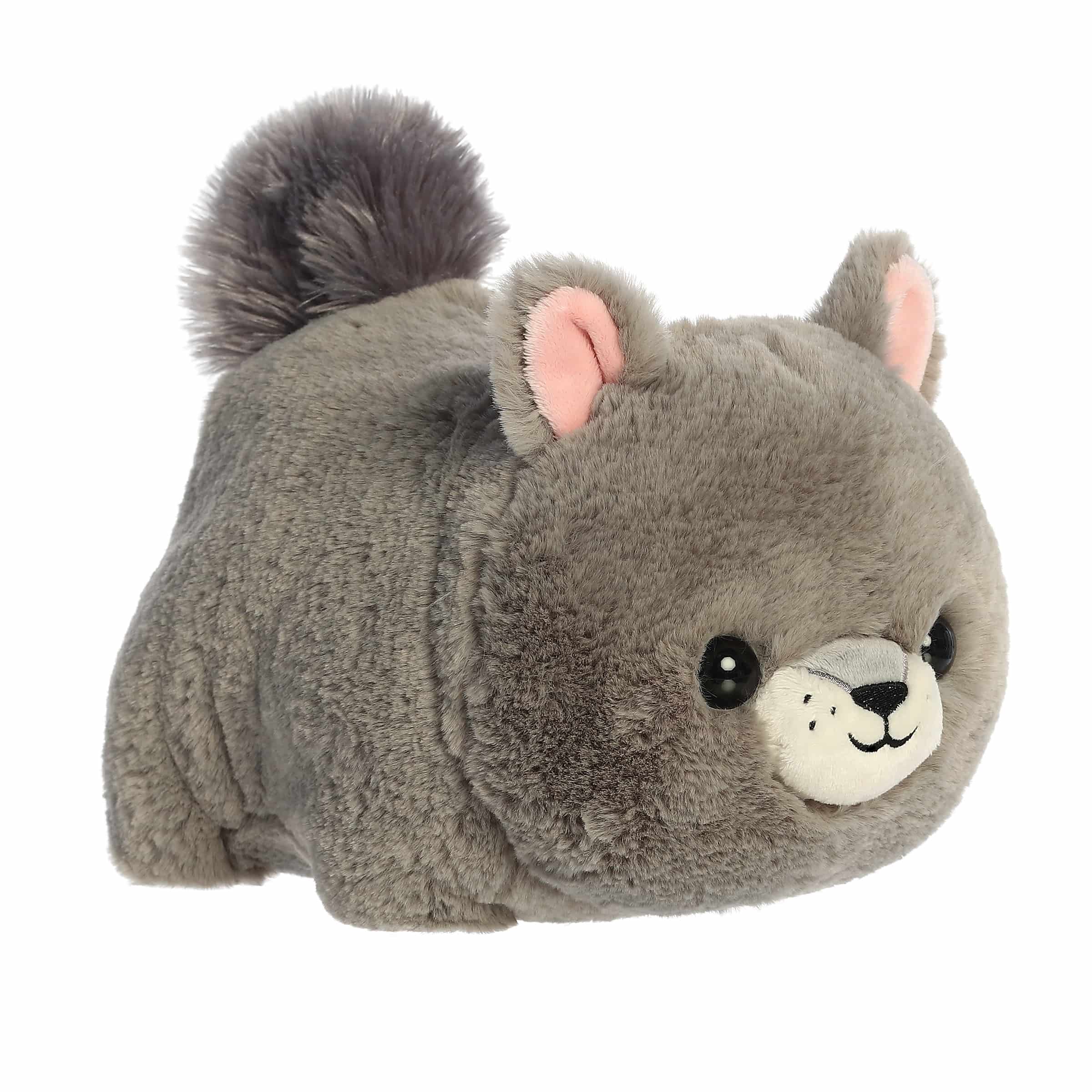 Gray Squirrel plush from the Spudsters collection, blending animal cuteness with a potato-like plush design