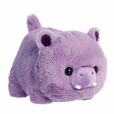 Hippo plush from the Spudsters collection, featuring plush purple fabric in a potato-shaped form