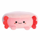 Axolotl plush from the Flapjacks collection, designed as a flat axolotl pillow for stacking
