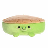 Turtle plush from the Flapjacks collection, designed as a flat, cuddly pillow, made from high-quality materials