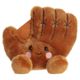 Tag Baseball Glove plush, cognac-brown mitt with stitched details and rosy cheeks, from Palm Pals.