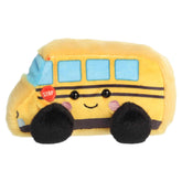 Friendly School Bus plush, yellow with blue windows and black transit stripes, from Palm Pals.