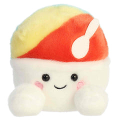 Anzu Shaved Ice plush with white shaved ice body, smiling face, colorful toppings, and treat cup design