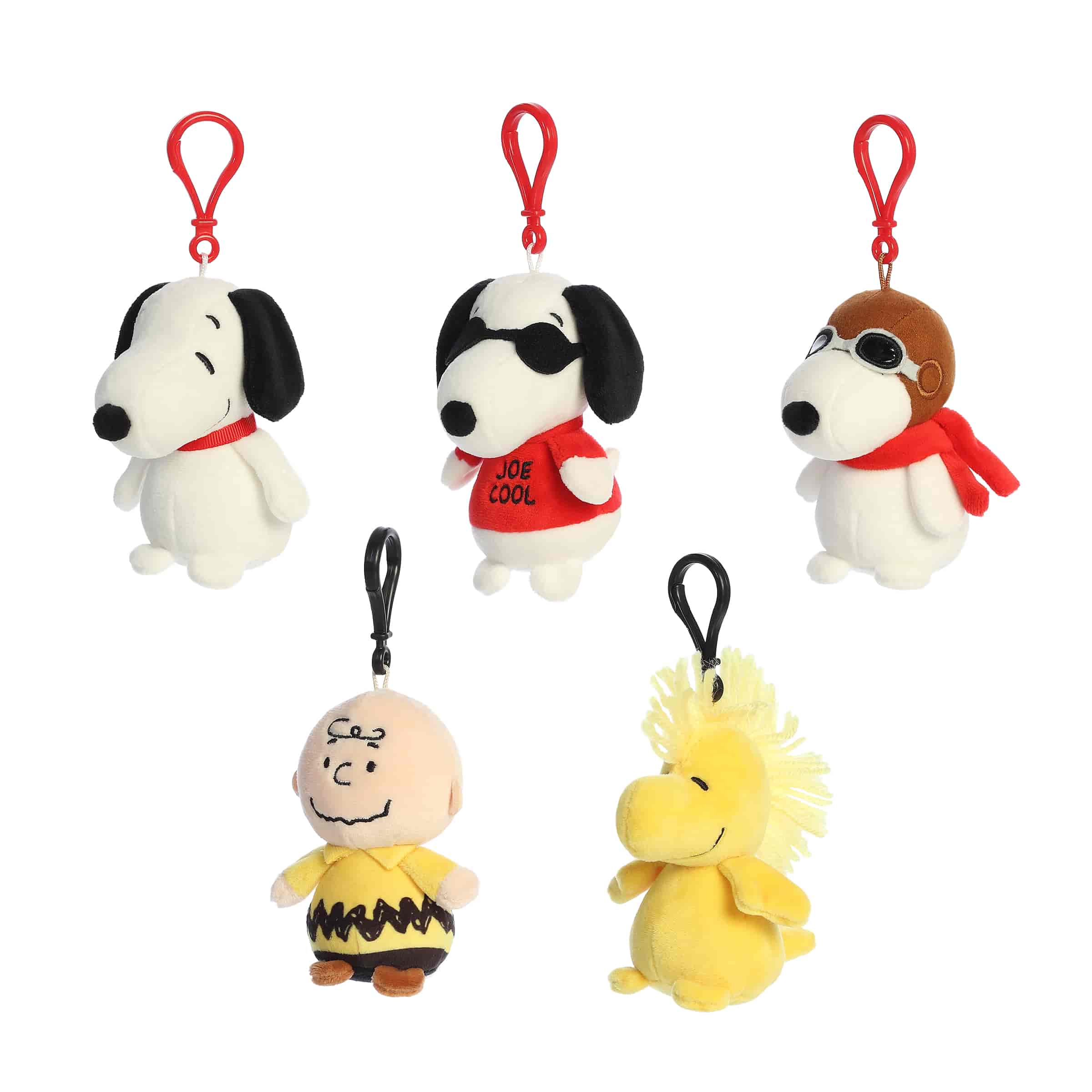 A Peanuts Mini Plush Surprise red doghouse box with mystery Snoopy and friends clip-on plush inside