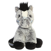 A horse plush toy from Aurora with a blue-gray coat, dark mane, and lifelike details.