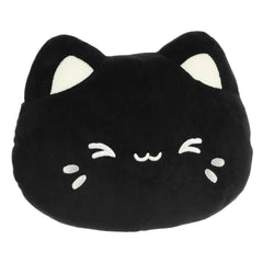Aurora® - Tasty Peach® - Meowchi Face Plush - 10" Black Sesame