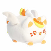 Kawaii Meowchi plush with candy corn-colored hair and pegasus wings, crafted with soft, high-quality materials