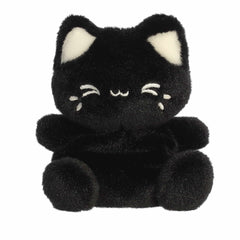 Black Sesame Meowchi Palm Pal from Tasty Peach, featuring dark plush fur and charming facial features