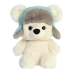 Baby Bear Benny from our Holiday Collection, with a winter hat and plush fur, perfect for adding festive charm and cuddles.
