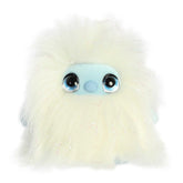Cuddles The Yeti plush from Aurora's Holiday Collection, with glittering fur and blue eyes, perfect for festive cuddles!