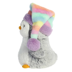 Aurora® - PomPom Penguin™ - 9" Pom Pom Rainbow Hat™