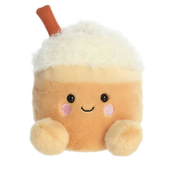 Speckle Pumpkin Spice Latte Palm Pal plush, tan with white foam and cinnamon, ideal for adding fall charm.