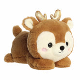 Soft reindeer plush with a huggable body and friendly face, ideal for festive décor or cuddly holiday companionship