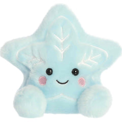 Blue snow star plush with a sweet embroidered face and fits in the palm of your hand.