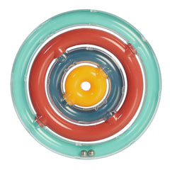 Rotating Maze Game by Aurora Toys, featuring concentric circles and metal balls, perfect for testing dexterity and strategy.