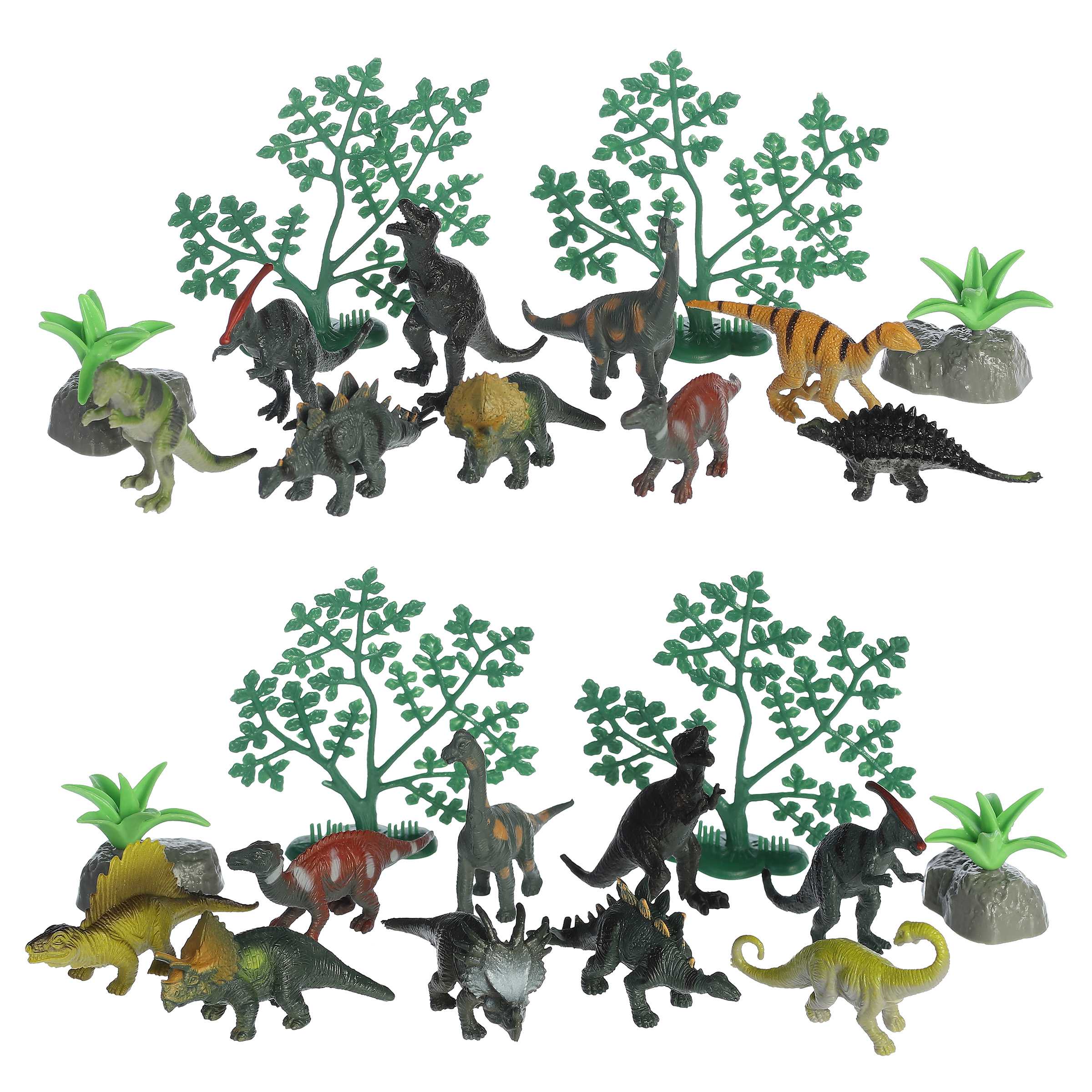 Mini Dino Play Figures set, featuring detailed dinosaurs for educational and imaginative play.
