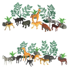 Mini Safari Play Figures set, offering detailed wildlife figures for educational and creative play.