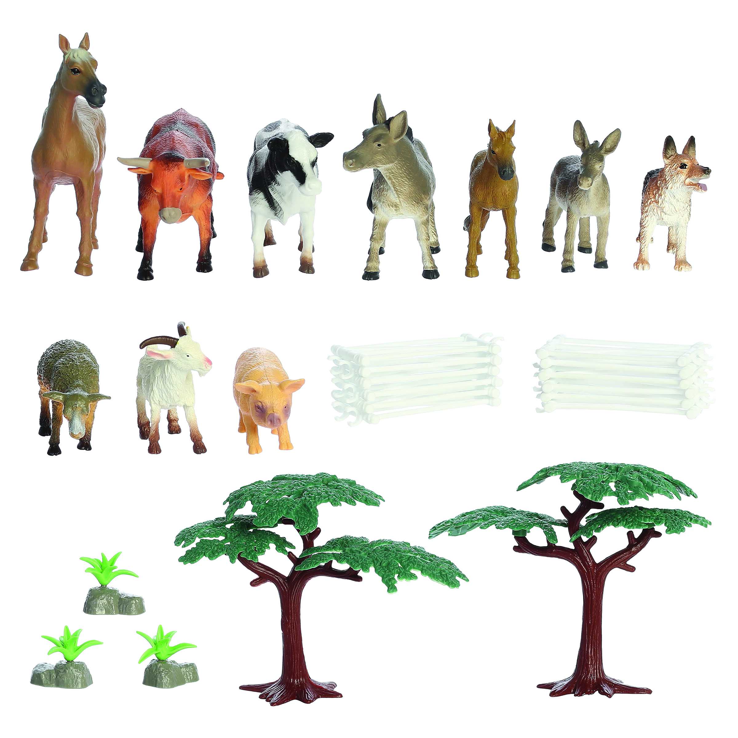 Habitat Farm Play Figure Set by Aurora, includes 30 detailed farm pieces.