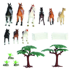 Habitat Horse Play Figure Set by Aurora, 29 detailed horse figures and scenery.
