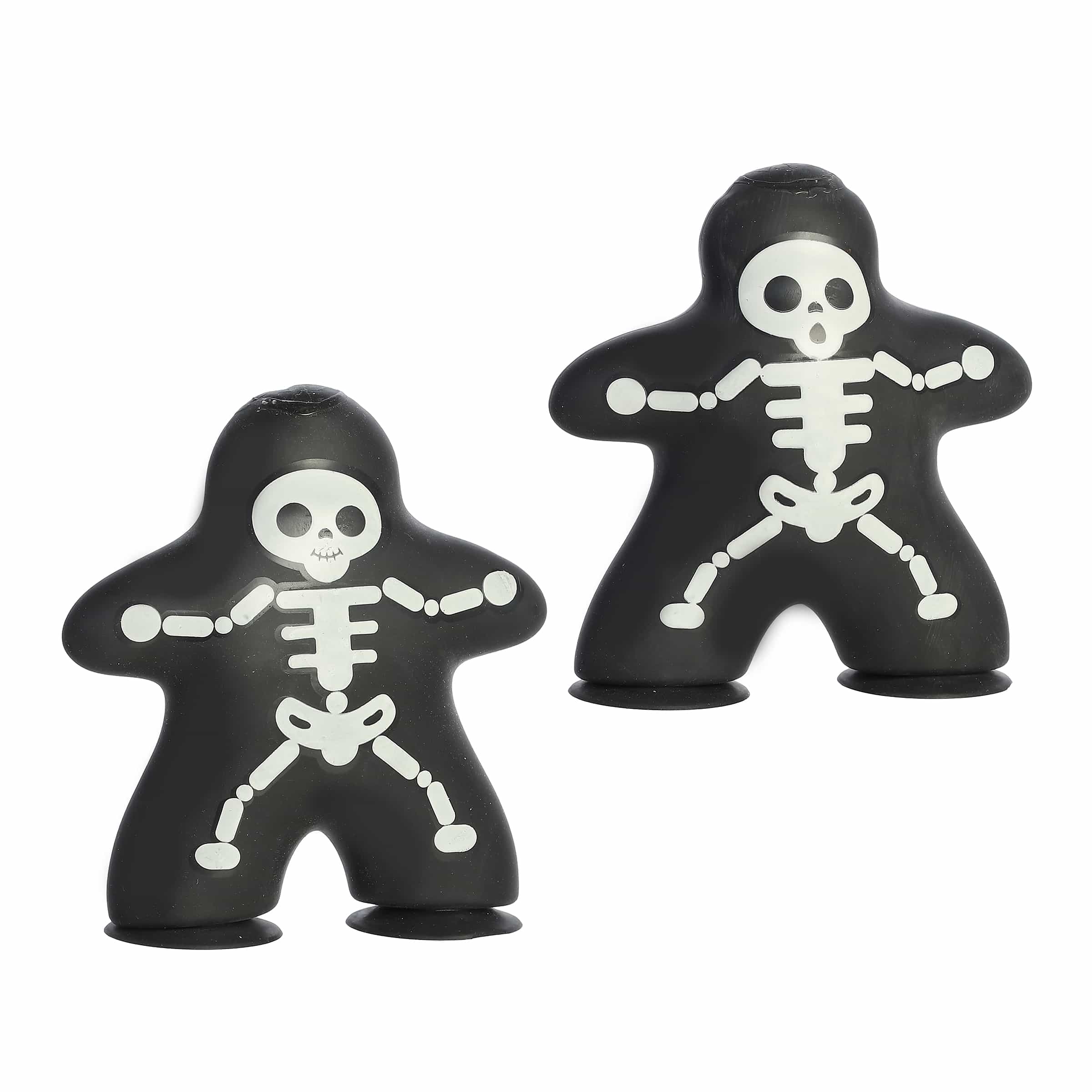 Skeleton-shaped suction toy with flexible limbs and playful design—sticks to smooth surfaces for fun, interactive playtime.