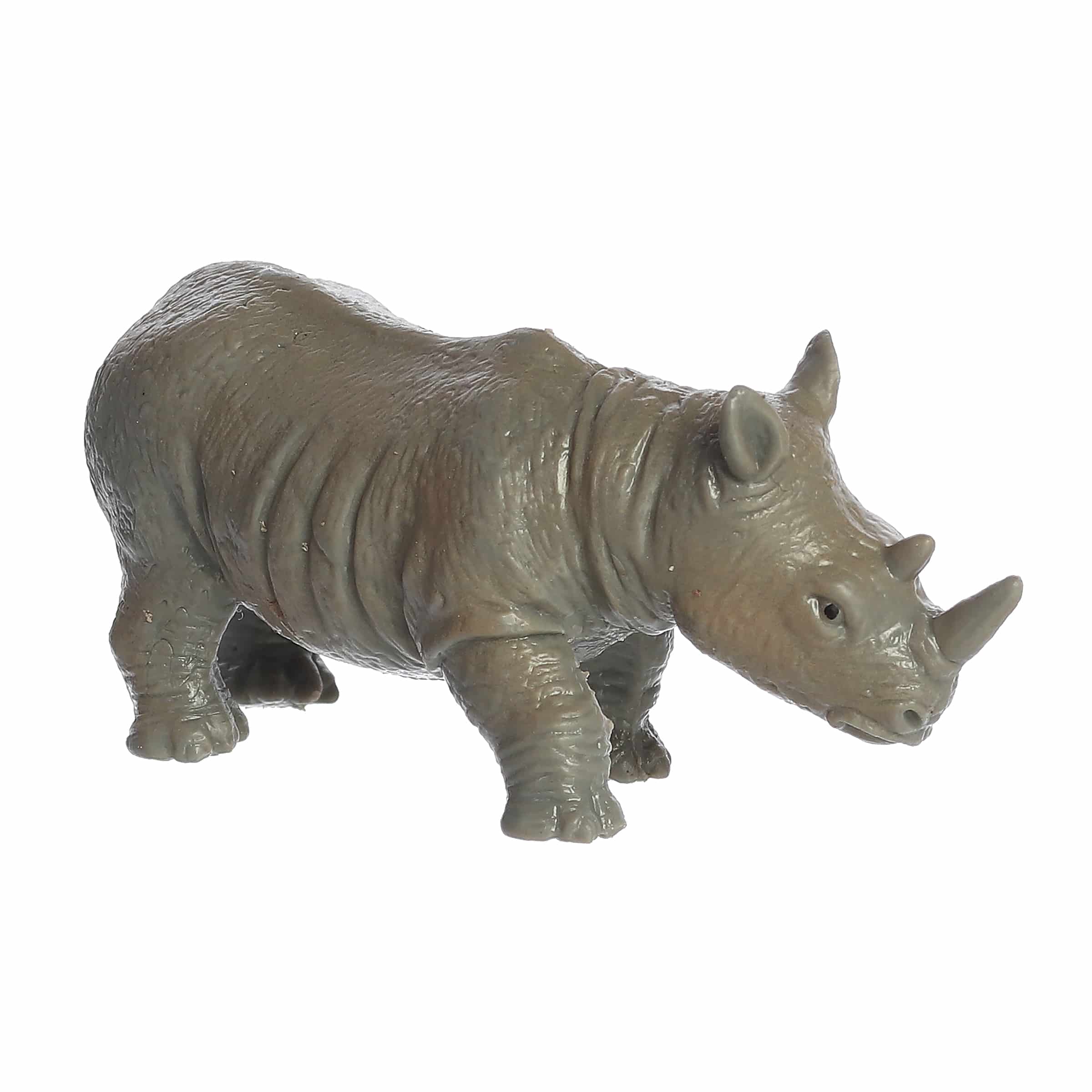 Rhinoceros Toy from Aurora Toy's Habitat Collection, crafted with a flexible body and hollow center
