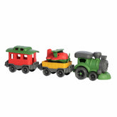 Large Train Set from the Wheatley Collection, with a green front engine, an airplane-carrying flatcar, and a passenger car